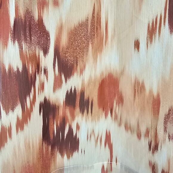 Daniel Rainn Womans size XL Short Sleeve Cutout Yoke Top Brown Round Neck NEW - Picture 3 of 8